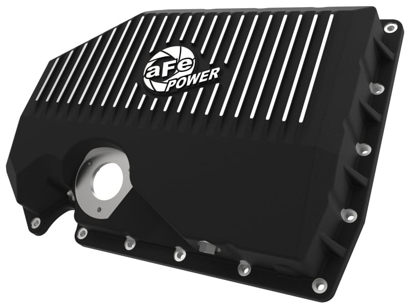 aFe — aFe POWER Pro Series Engine Oil Pan Black w/ Machined Fins