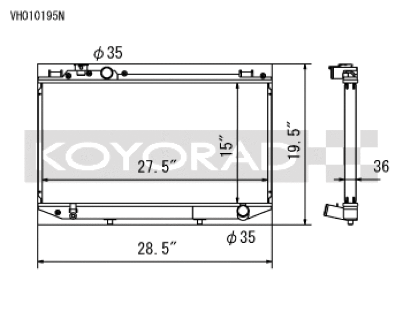 Koyo — Koyorad VH010195N Racing All Aluminum Radiator
