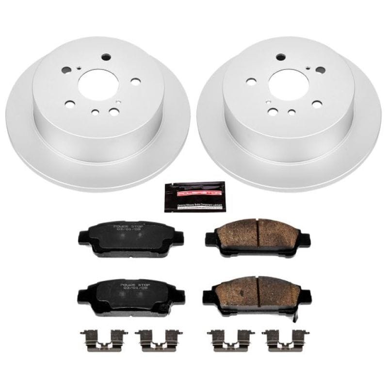 PowerStop — Genuine Geomet Coated Rotor and Low-Dust Ceramic Brake Pad Kit