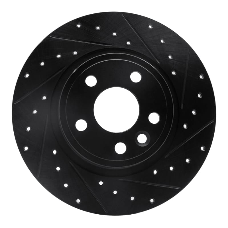 R1 Concepts — R1 Concepts Brake Rotor Drilled and Slotted Black