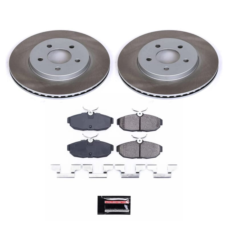 PowerStop — Semi-Coated Rotor and Low-Dust Ceramic Brake Pad Kit