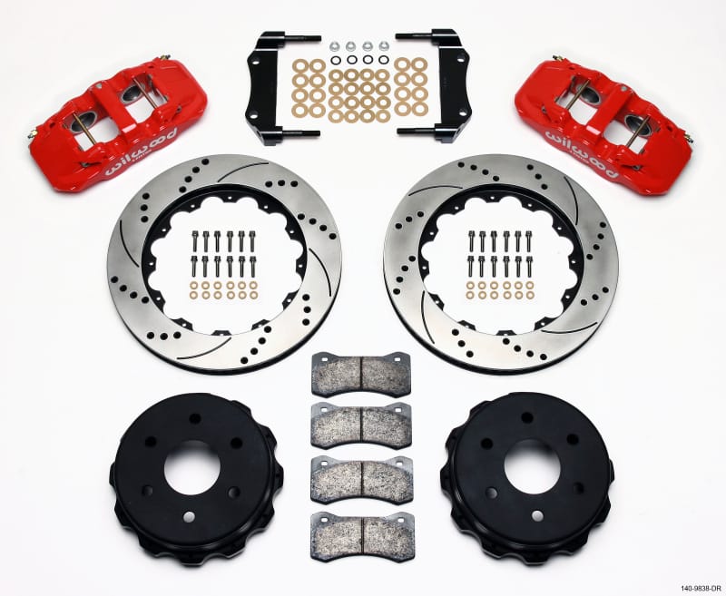 Wilwood — KIT,REAR,GM TRK/SUV,1500,99-UP,OE 2 PISTON CALIPER,14.25,DRILLED,RED