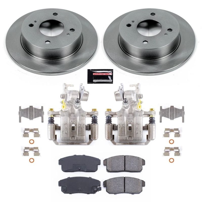 PowerStop — OE Stock Replacement Low-Dust Ceramic Brake Pad, Rotor and Caliper Kit