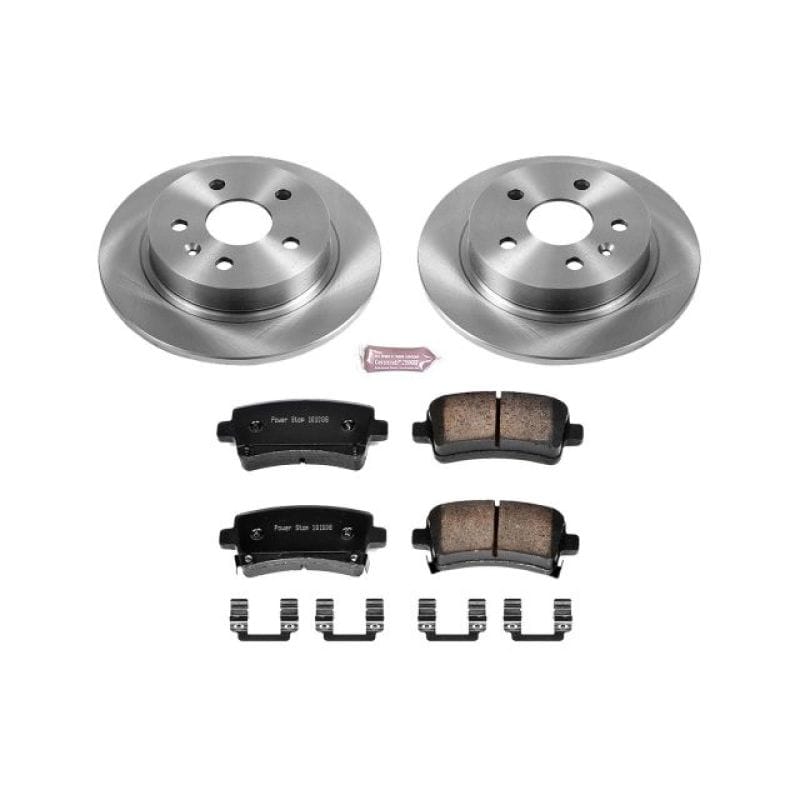PowerStop — OE Stock Replacement Low-Dust Ceramic Brake Pad and Rotor Kit