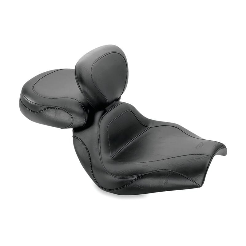 Mustang Motorcycle — Mustang 02-08 Honda VTX1800C Sport Touring 2PC Seat w/Driver Backrest - Black