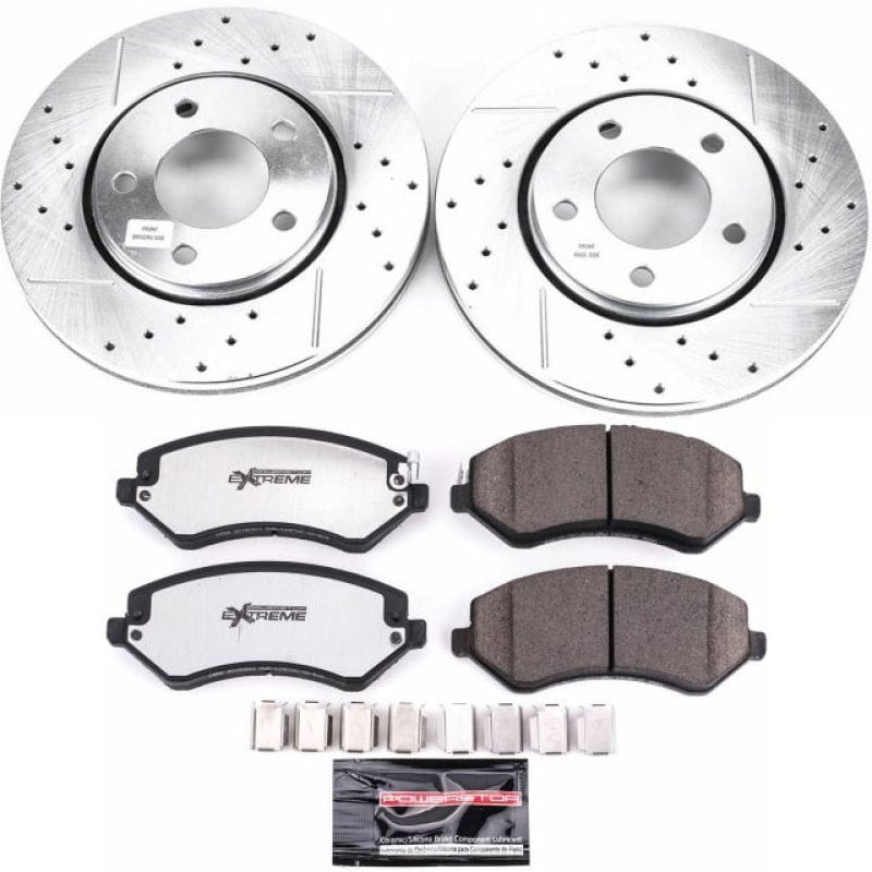 PowerStop — Z36 Truck and SUV Carbon-Fiber Ceramic Brake Pad and Drilled & Slotted Rotor Kit