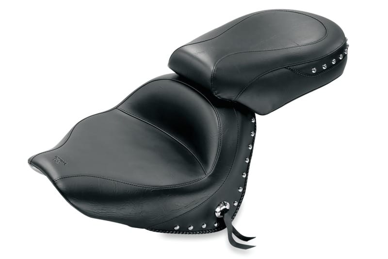 Mustang Motorcycle — Mustang 04-09 Honda VTX1300C Wide Touring 2PC Seat w/Studs- Black