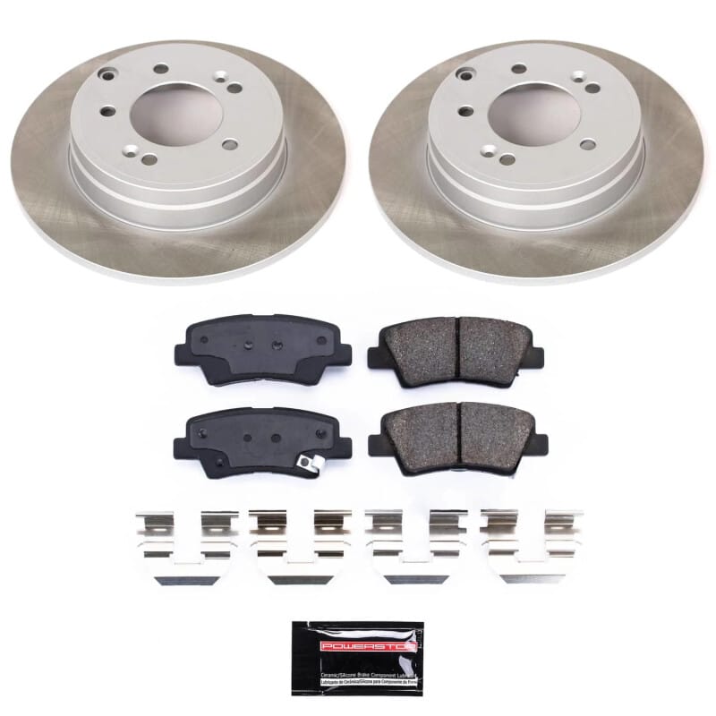 PowerStop — Semi-Coated Rotor and Low-Dust Ceramic Brake Pad Kit