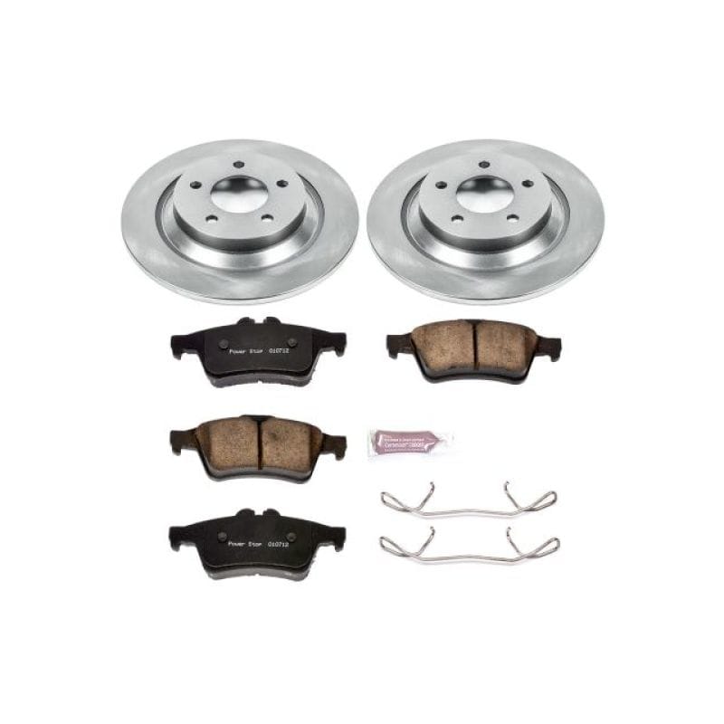 PowerStop — OE Stock Replacement Low-Dust Ceramic Brake Pad and Rotor Kit