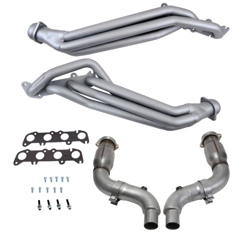 BBK — 15-23 MUSTANG 5.0 1-7/8 LONG TUBE HEADERS PLUS MID PIPE (TITANIUM CERAMIC)
Long Tube Exhaust Header w/Catted Mid X Pipe