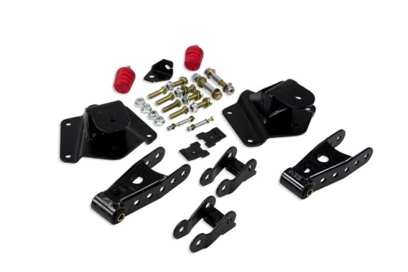 Belltech — 4" Drop Leaf Spring Shackle & Hanger Kit (Front Hanger/Rear Shackle)
SHACKLE & HANGER KIT | 4 INCH DROP - 6636