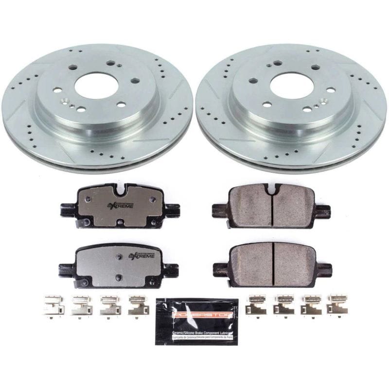 PowerStop — Z36 Truck and SUV Carbon-Fiber Ceramic Brake Pad and Drilled & Slotted Rotor Kit