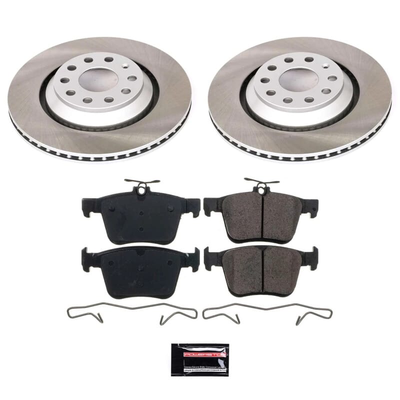 PowerStop — Semi-Coated Rotor and Low-Dust Ceramic Brake Pad Kit