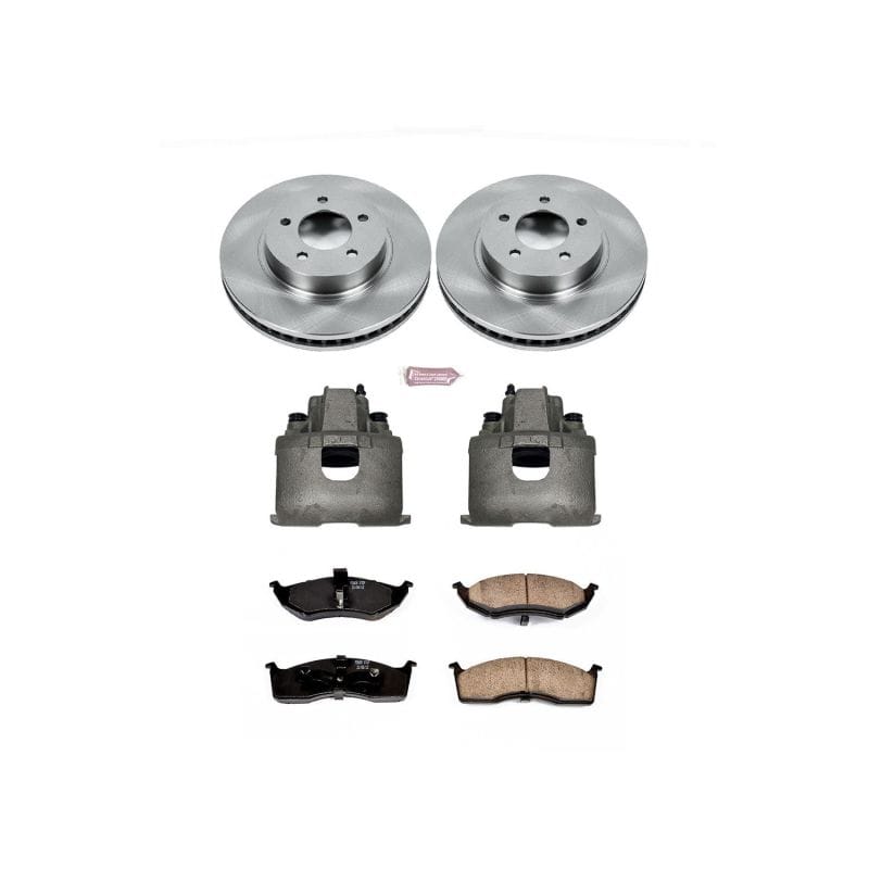 PowerStop — OE Stock Replacement Low-Dust Ceramic Brake Pad, Rotor and Caliper Kit
