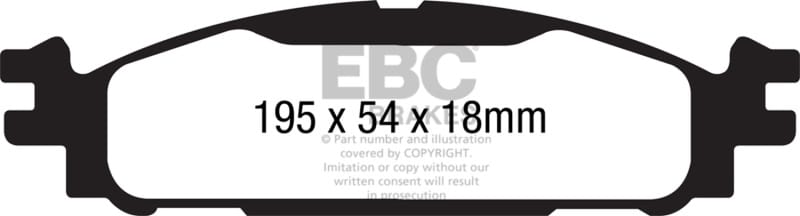 EBC — EBC 11+ Ford Explorer 2.0 Turbo 2WD Ultimax2 Front Brake Pads
Disc Brake Pad