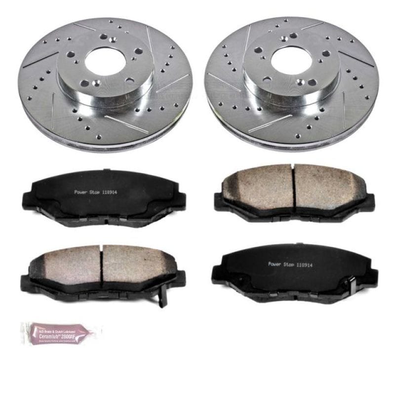 PowerStop — Z36 Truck and SUV Carbon-Fiber Ceramic Brake Pad and Drilled & Slotted Rotor Kit