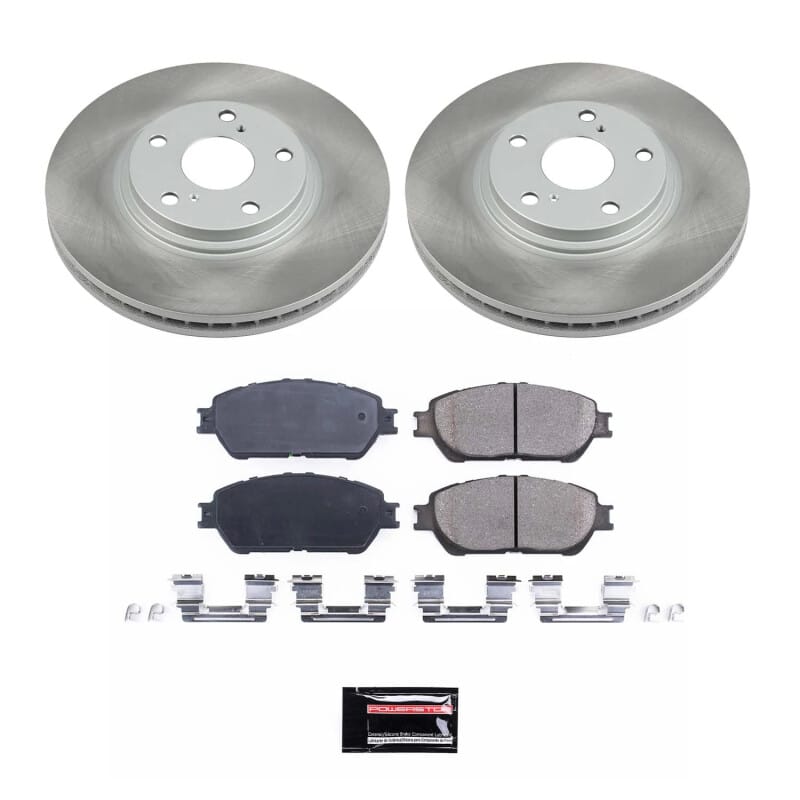 PowerStop — Semi-Coated Rotor and Low-Dust Ceramic Brake Pad Kit