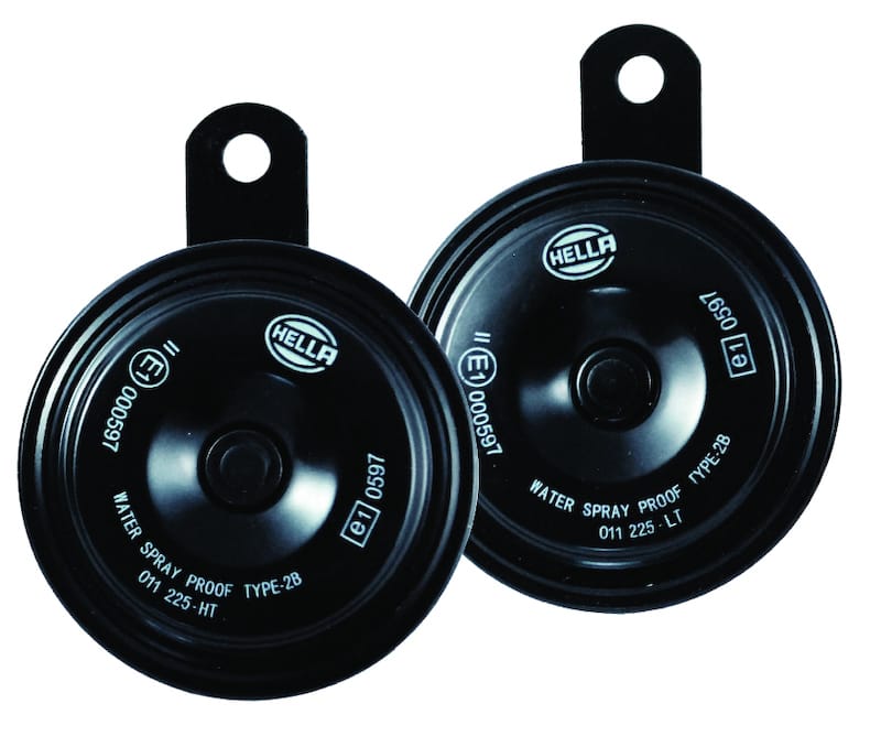 Hella — Hella Horn Kit Bx Blk Disc 77Mm 12V Univ