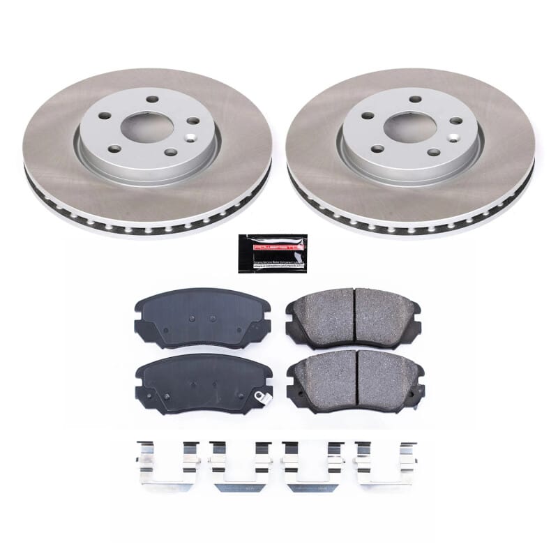 PowerStop — Semi-Coated Rotor and Low-Dust Ceramic Brake Pad Kit