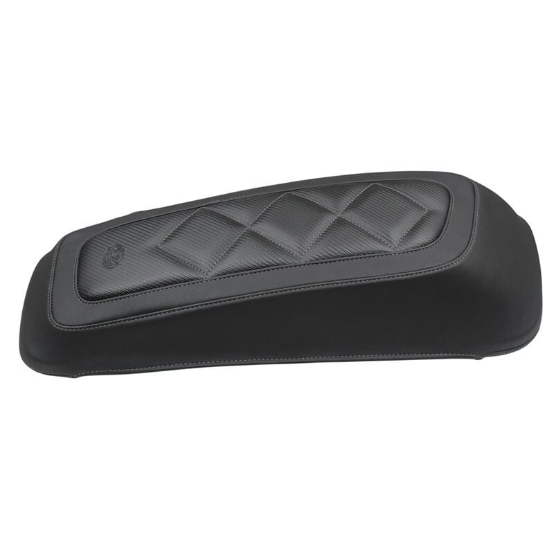 Mustang Motorcycle — Mustang 08-21 Harley FL Touring Saddlebag Lid Covers Diamond Stitch - Black