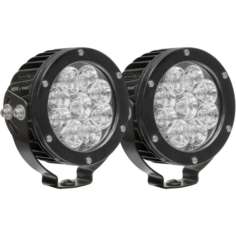 Westin — Westin Axis LED Auxiliary Light 4.75 inch Round Flood w/3W Osram (Set of 2) - Black
Offroad/Racing Lamp