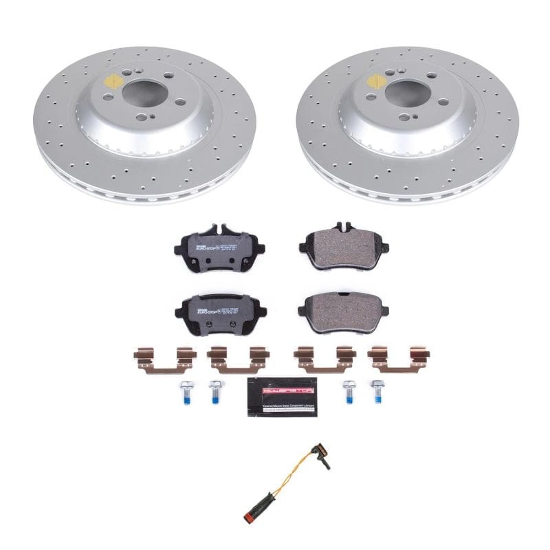 PowerStop — Genuine Geomet Coated Rotors, ECE-R90 Brake Pads + Hardware Kit
