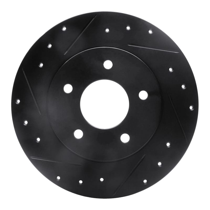 R1 Concepts — R1 Concepts Brake Rotor Drilled and Slotted Black