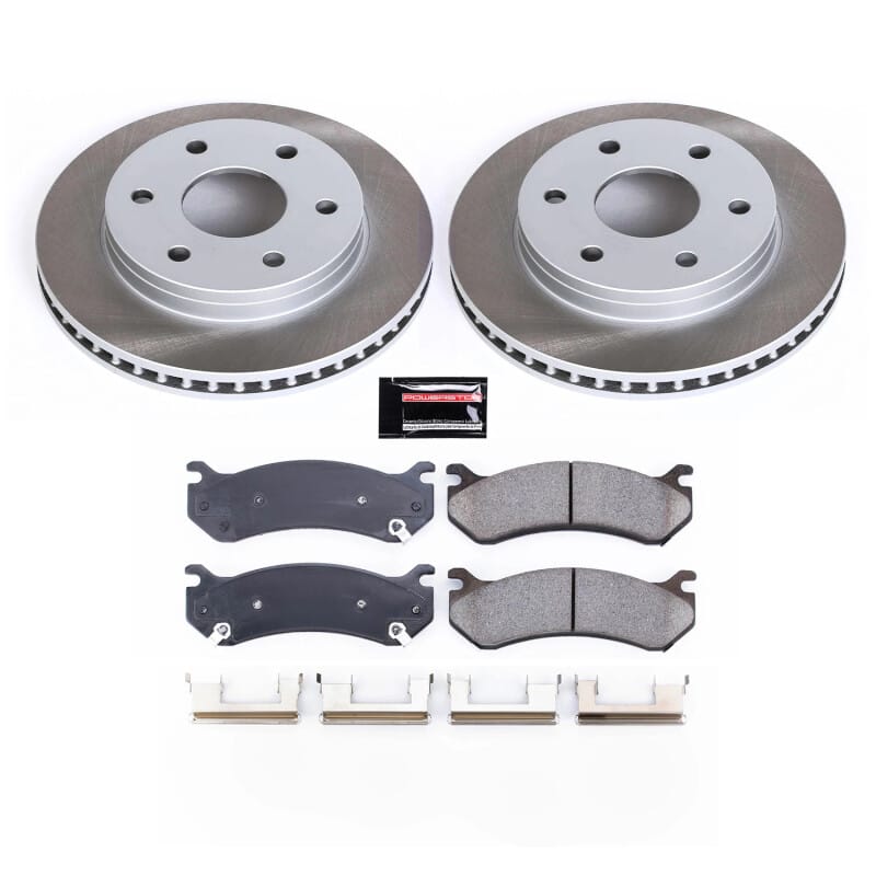 PowerStop — Semi-Coated Rotor and Low-Dust Ceramic Brake Pad Kit