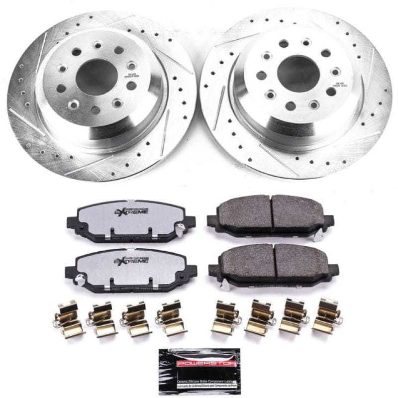 PowerStop — Z36 Truck and SUV Carbon-Fiber Ceramic Brake Pad and Drilled & Slotted Rotor Kit