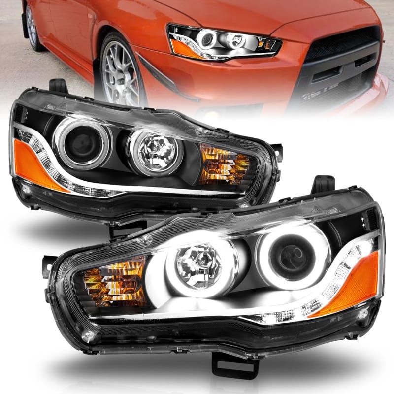 ANZO — ANZO 2008-2015 Mitsubishi Lancer Projector Headlights w/ Halo Black (CCFL)
Head Light Set
HdLtSet