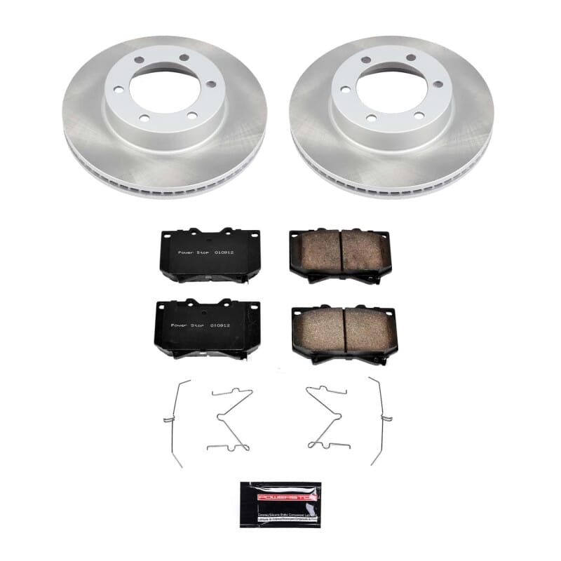 PowerStop — Semi-Coated Rotor and Low-Dust Ceramic Brake Pad Kit