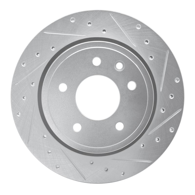 R1 Concepts — R1 Concepts Brake Rotor Drilled and Slotted Silver