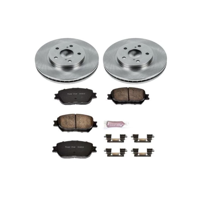 PowerStop — OE Stock Replacement Low-Dust Ceramic Brake Pad and Rotor Kit