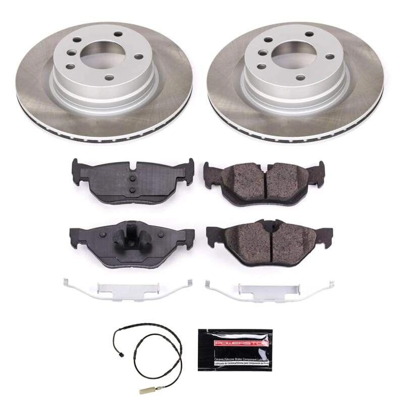 PowerStop — Semi-Coated Rotor and Low-Dust Ceramic Brake Pad Kit