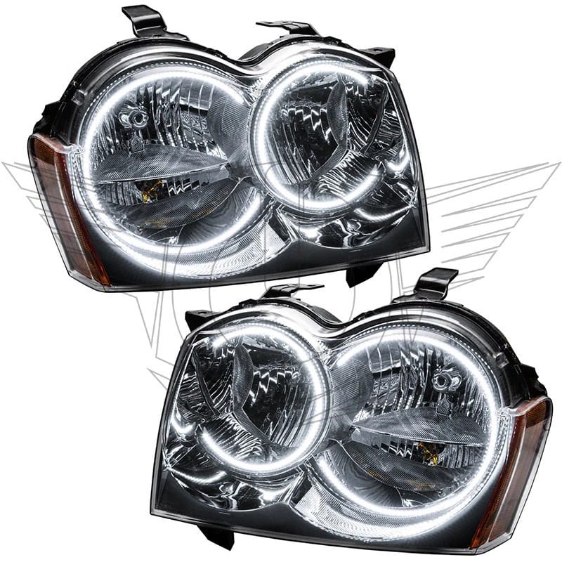 ORACLE Lighting — 2005-2007 Jeep Grand Cherokee Pre-Assembled LED Halo Headlights - (Non-HID)