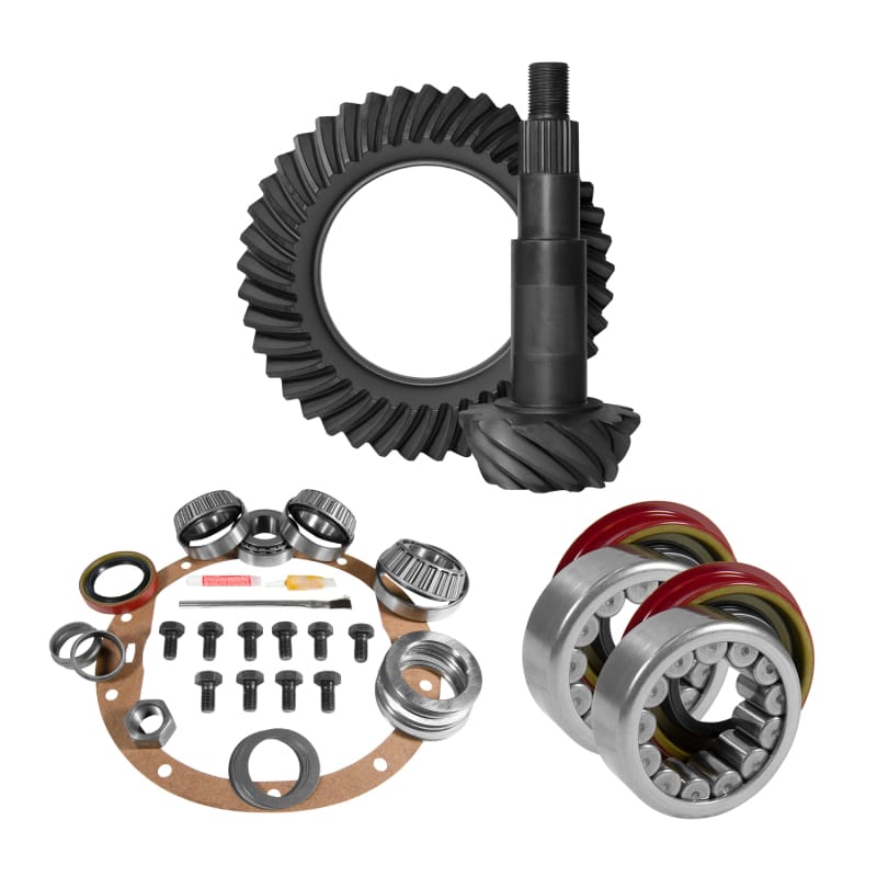 Yukon Gear & Axle — 8.5in. GM 4.56 Rear Ring/Pinion; Install Kit; Axle Bearings; 1.78in. Case Journa
8.5" GM 4.56 Rear Ring & Pinion, Install Kit, Axle Bearings, 1.78" Case Journal