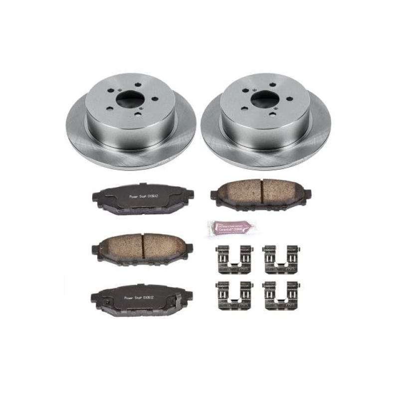 PowerStop — OE Stock Replacement Low-Dust Ceramic Brake Pad and Rotor Kit