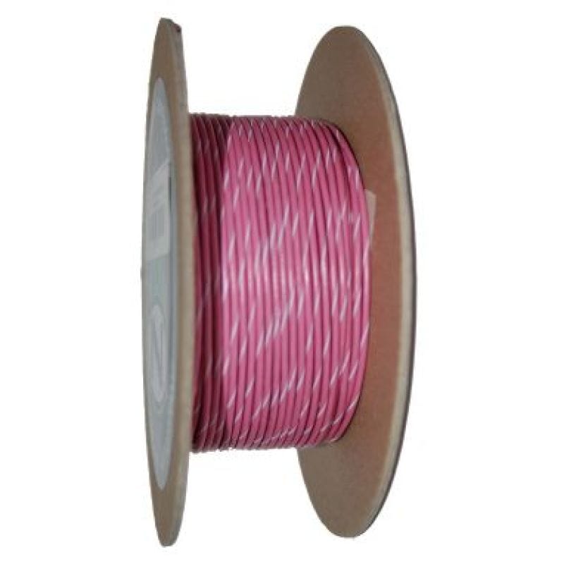NAMZ — NAMZ OEM Color Primary Wire 100ft. Spool 20g - Pink/White Stripe