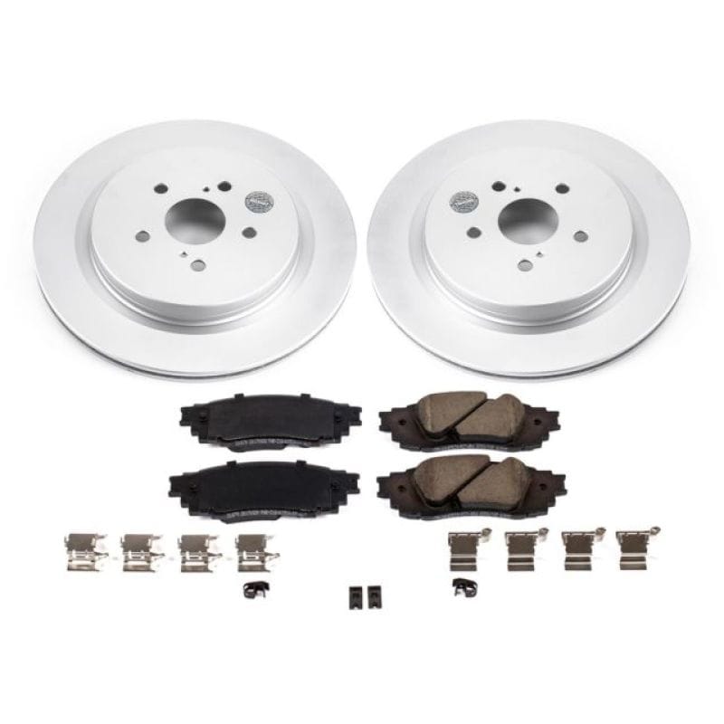 PowerStop — Genuine Geomet Coated Rotor and Low-Dust Ceramic Brake Pad Kit