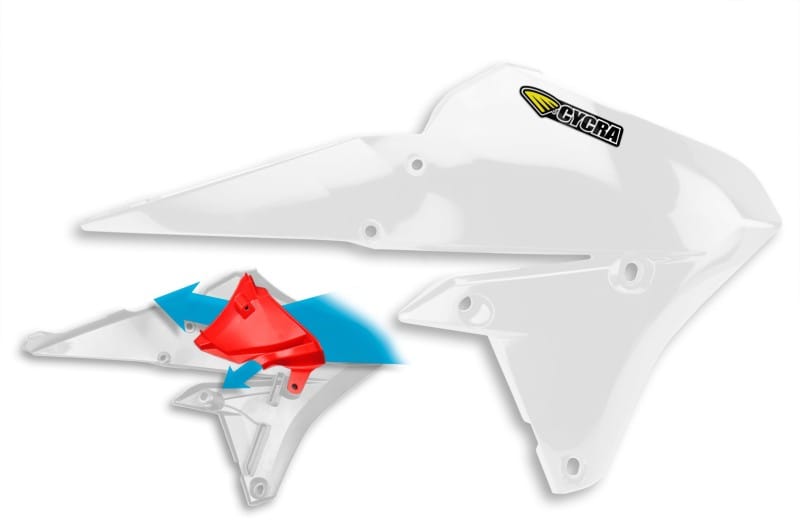 Cycra — Cycra 15-19 Yamaha WR250F Powerflow Radiator Shrouds - White