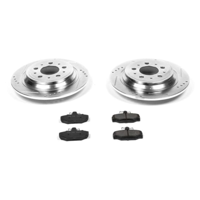 PowerStop — Z23 Daily Driver Carbon-Fiber Ceramic Brake Pad and Drilled & Slotted Rotor Kit