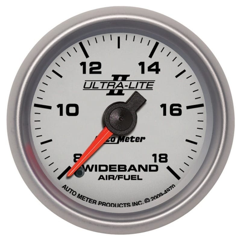 AutoMeter — GAUGE, AIR/FUEL RATIO-WIDEBAND, ANALOG, 2 1/16" , 8:1-18:1, STEPPER MOTOR, UL II