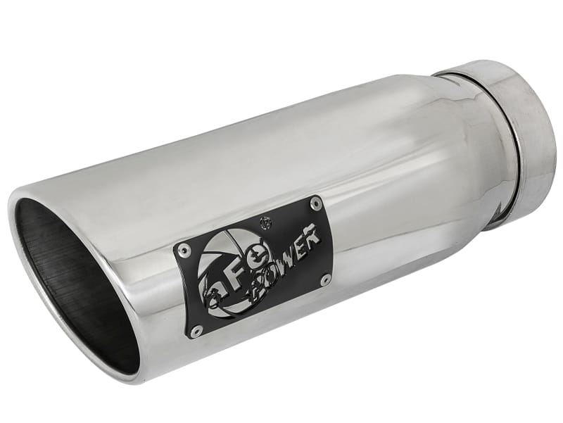 aFe — MACH Force-Xp 304 Stainless Steel Clamp-on Exhaust Tip Polished Left Side Exit