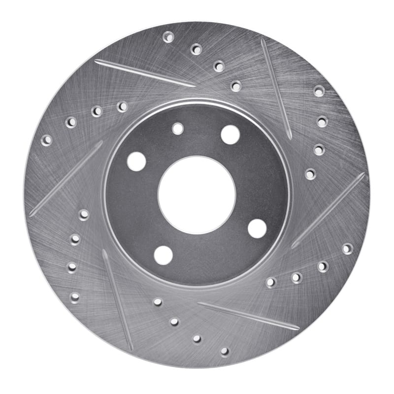 R1 Concepts — R1 Concepts Brake Rotor Drilled and Slotted Silver