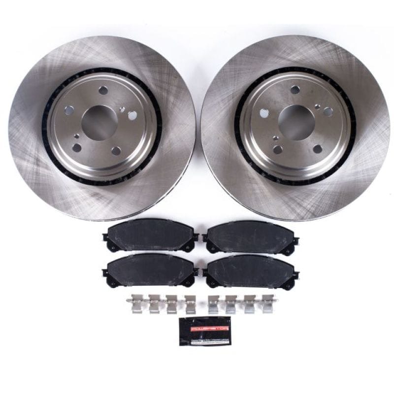 PowerStop — OE Stock Replacement Low-Dust Ceramic Brake Pad and Rotor Kit