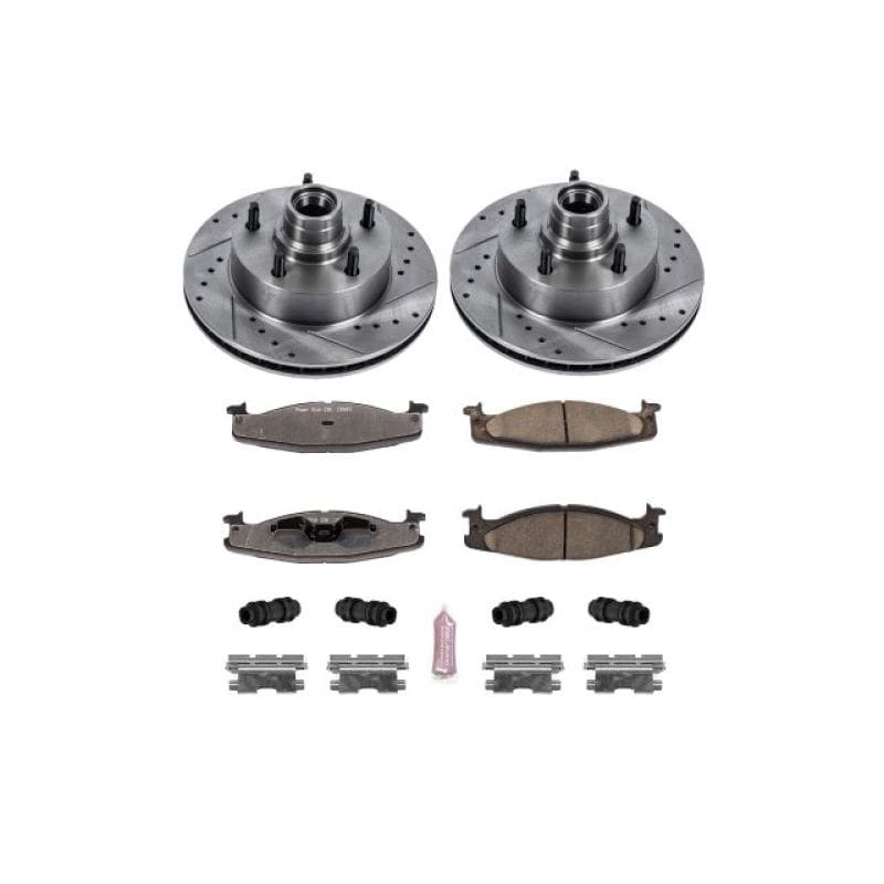 PowerStop — Z36 Truck and SUV Carbon-Fiber Ceramic Brake Pad and Drilled & Slotted Rotor Kit