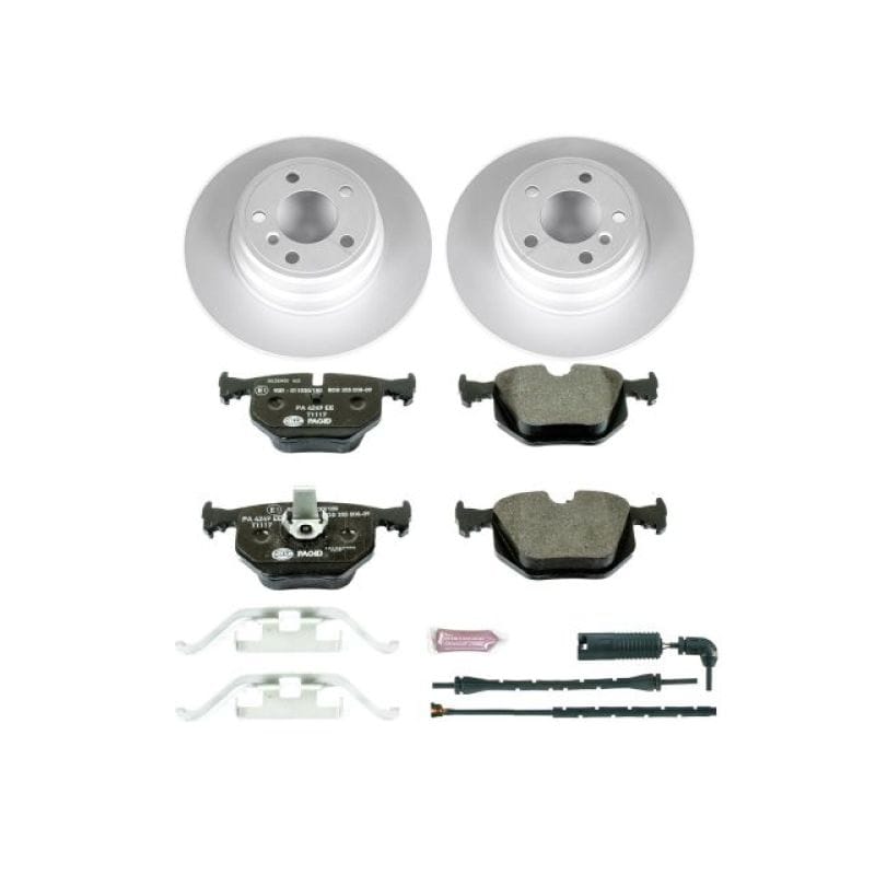 PowerStop — Genuine Geomet Coated Rotors, ECE-R90 Brake Pads + Hardware Kit