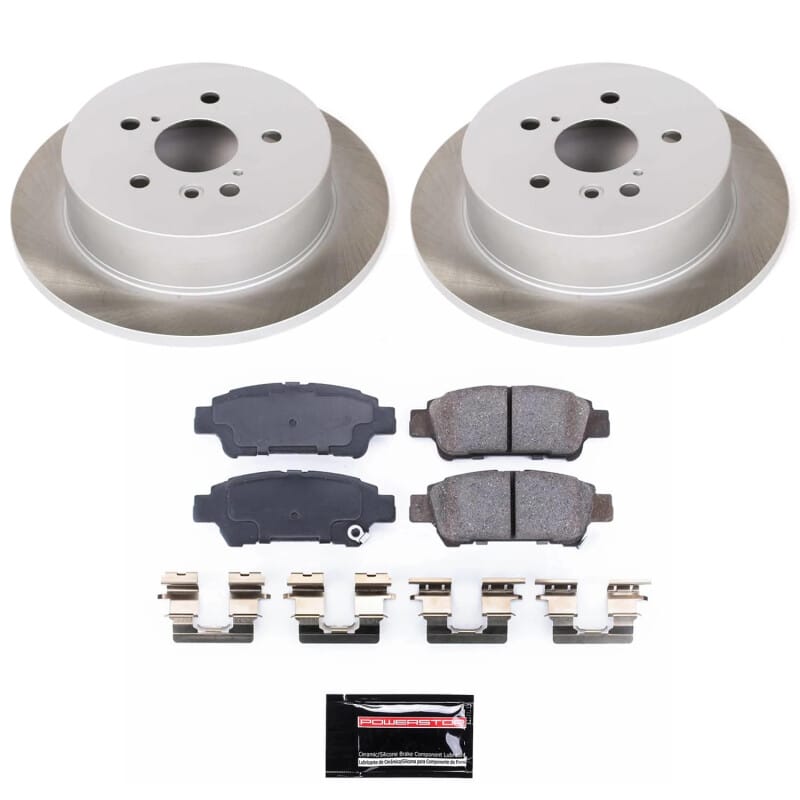 PowerStop — Semi-Coated Rotor and Low-Dust Ceramic Brake Pad Kit