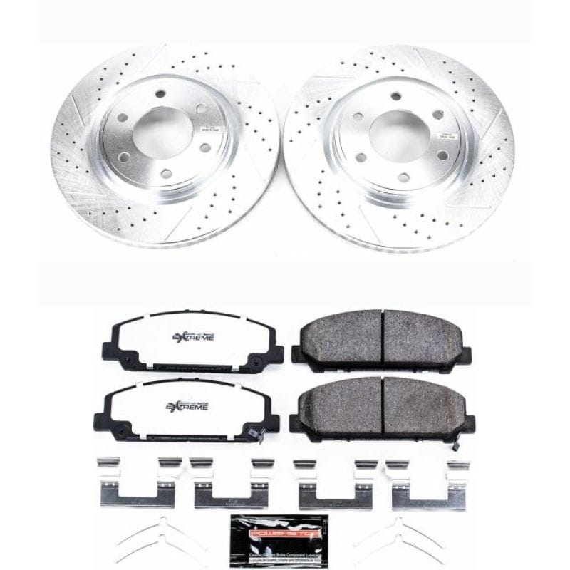 PowerStop — Z36 Truck and SUV Carbon-Fiber Ceramic Brake Pad and Drilled & Slotted Rotor Kit