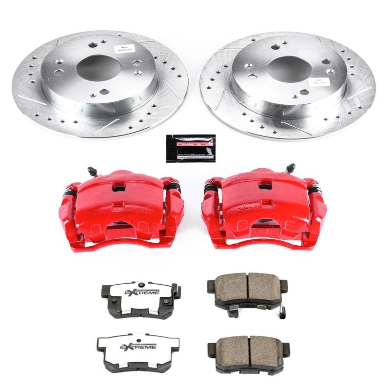PowerStop — Z26 Street Performance Ceramic Brake Pad, Drilled Slotted Rotor, and Caliper Kit